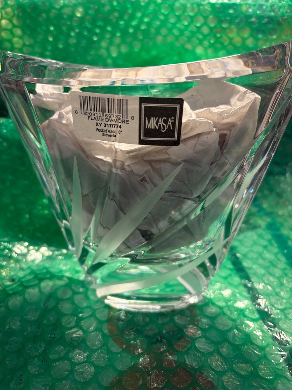 Mikasa pocket vasa, new with tag